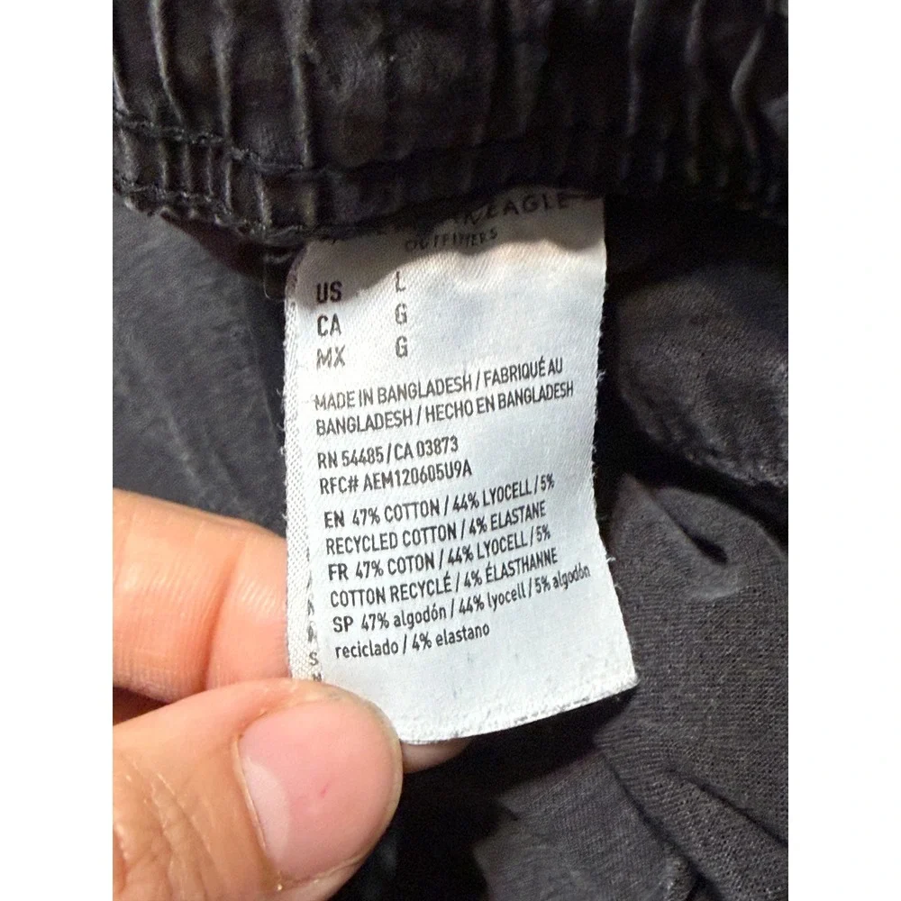 American Eagle Shorts Mens Large Gray Adult Drawstring Casual Excellent